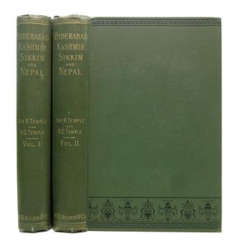 TEMPLE, RICHARD, Sir. Journals kept in Hyderabad, Kashmir, Sikkim, and Nepal.  2 vols.  1887